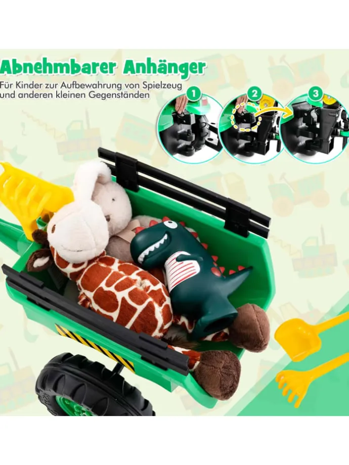 Trettraktor Kinder Elektroauto 3-6 Jahre in Grün