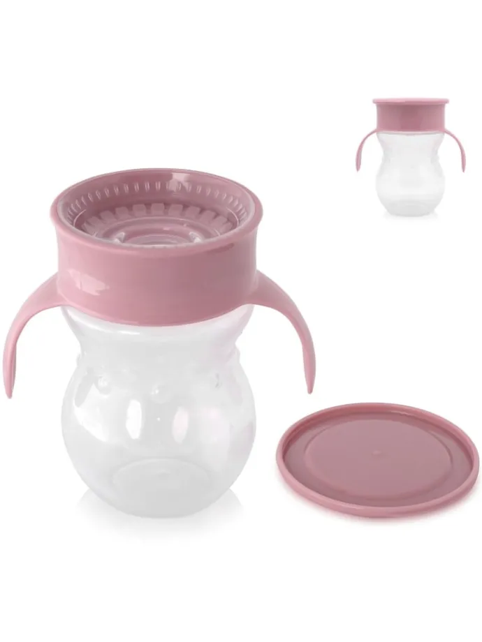 Trinkbecher 360 Grad in rosa