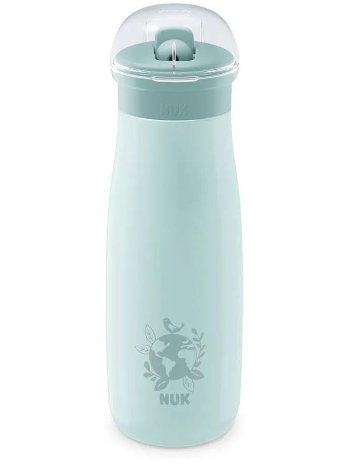 Trinkflasche "Mini-Me Flip Cup Globus" in Hellblau - 450 ml