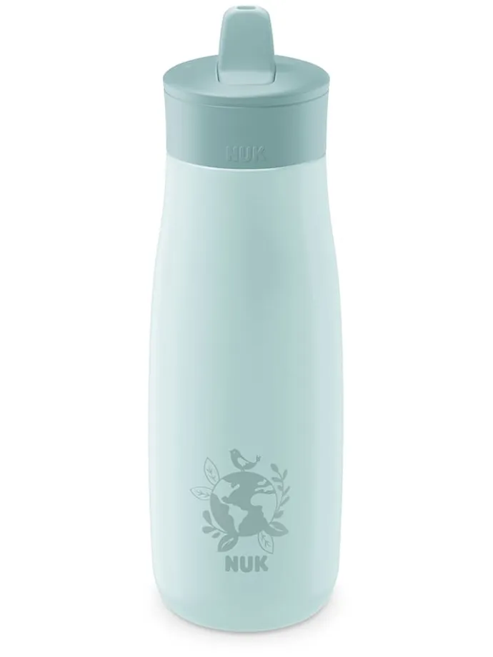 Trinkflasche "Mini-Me Flip Cup Globus" in Hellblau - 450 ml