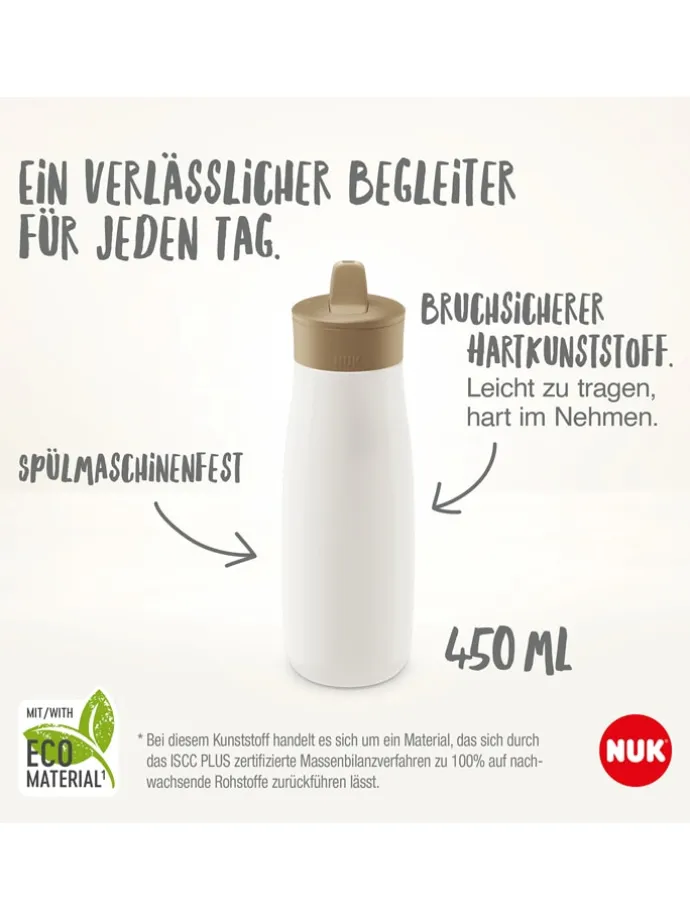 Trinkflasche "Mini-Me Flip Cup Globus" in Hellblau - 450 ml