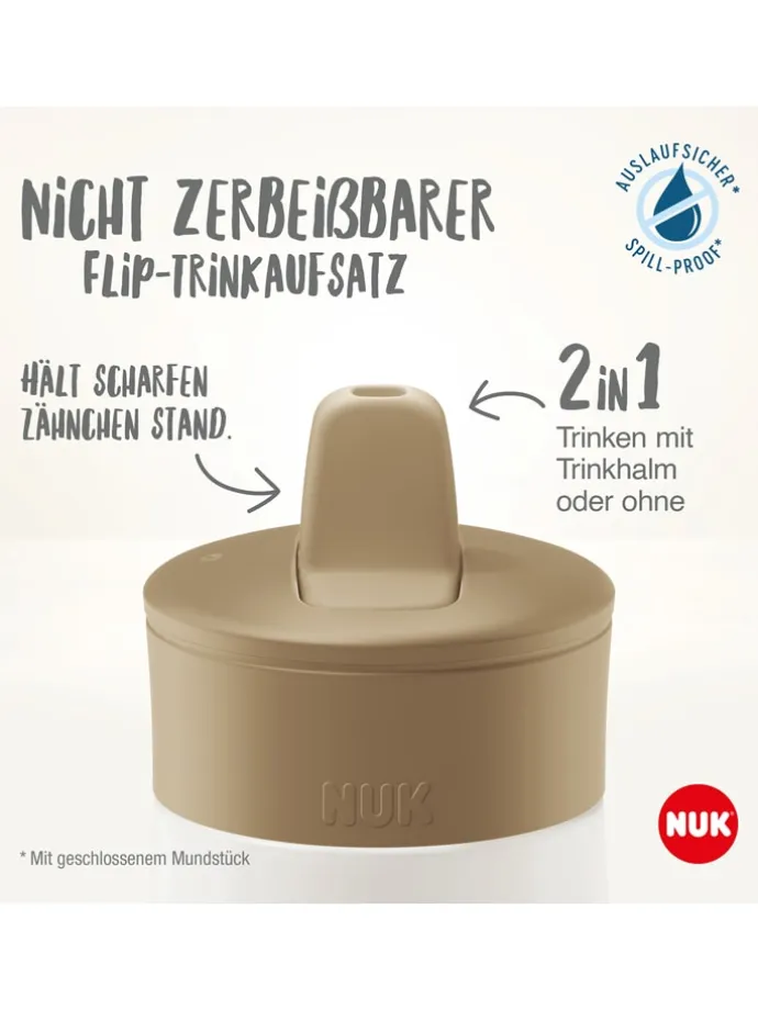 Trinkflasche "Mini-Me Flip Cup Globus" in Hellblau - 450 ml