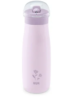 Trinkflasche "Mini-Me Flip Cup Blume" in Lila - 450 ml