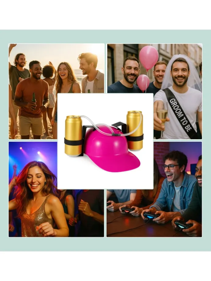 Trinkhelm in Rosa
