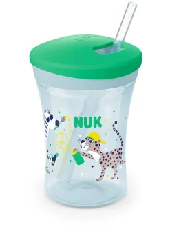 Trinklernbecher "Action Cup" in Grün/ Hellblau - 230 ml