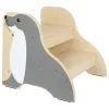 Tritthocker "Seehund Wildlife" in Grau