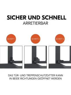 Türschutzgitter / Treppenschutzgitter Clear in grau