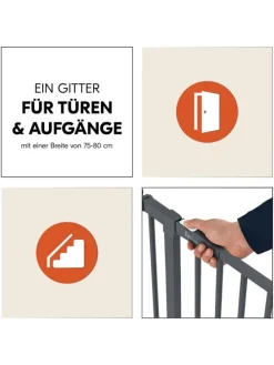 Türschutzgitter / Treppenschutzgitter Open in grau