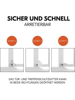 Türschutzgitter / Treppenschutzgitter Clear in weiss
