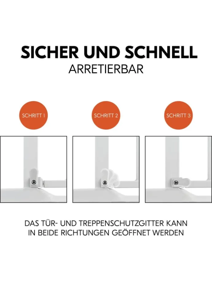 Türschutzgitter / Treppenschutzgitter Clear in weiss