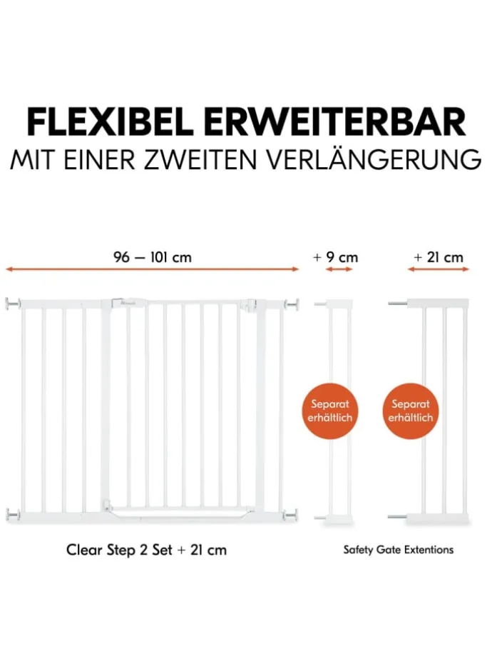 Türschutzgitter / Treppenschutzgitter Clear in weiss