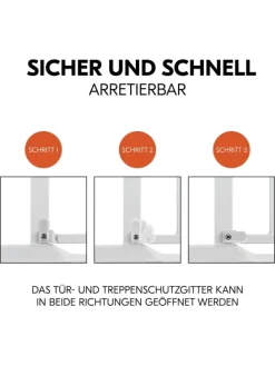 Türschutzgitter / Treppenschutzgitter Clear in weiss