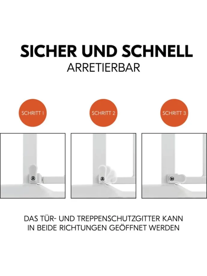 Türschutzgitter / Treppenschutzgitter Clear in weiss