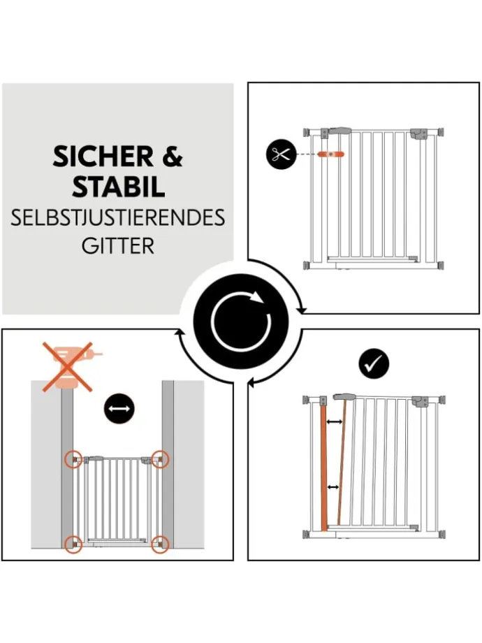 Türschutzgitter / Treppenschutzgitter Clear in weiss