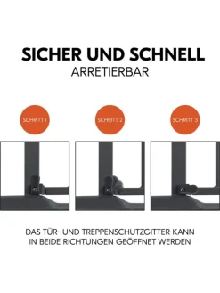 Türschutzgitter / Treppenschutzgitter Clear in grau