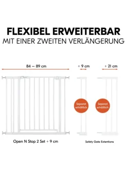Türschutzgitter / Treppenschutzgitter Open in weiss