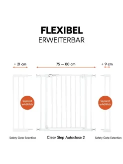 Türschutzgitter Clear Step Autoclose 2 + in weiss