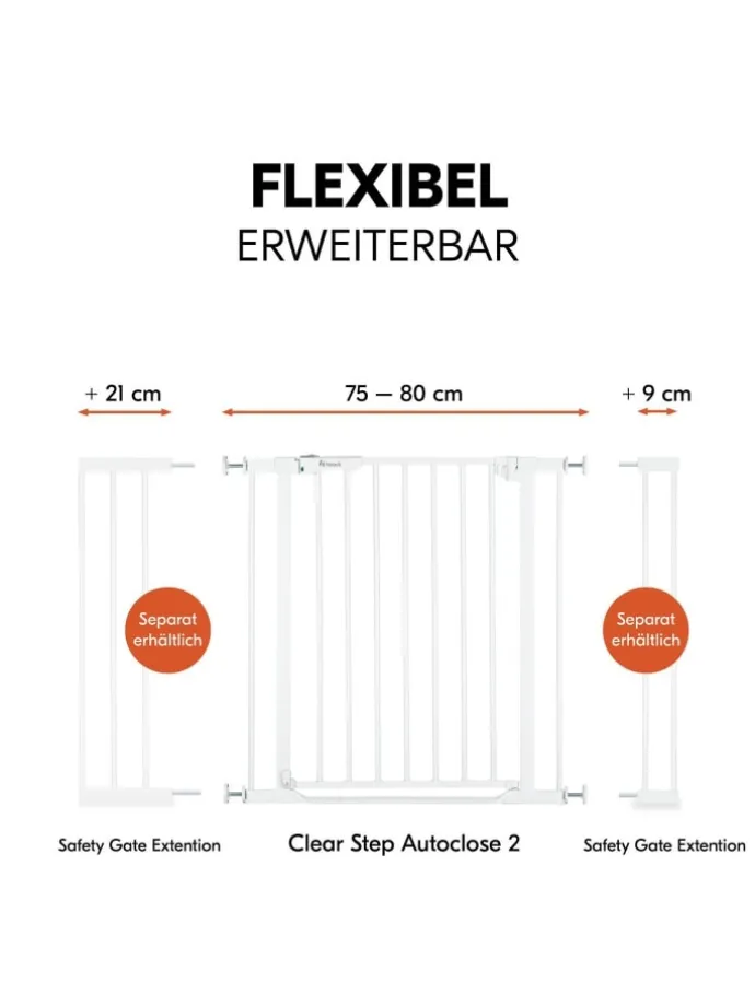 Türschutzgitter Clear Step Autoclose 2 + in weiss
