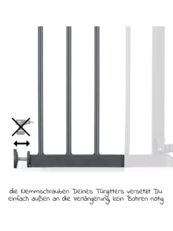 Türschutzgitter Verlängerung Safety Gate in grau