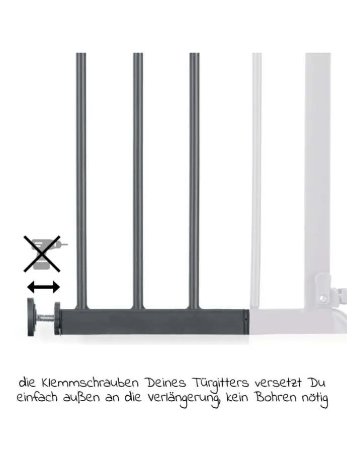 Türschutzgitter Verlängerung Safety Gate in grau