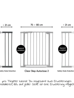 Türschutzgitter Verlängerung Safety Gate in grau