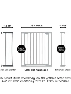 Türschutzgitter Verlängerung Safety Gate in grau