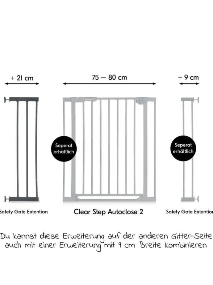 Türschutzgitter Verlängerung Safety Gate in grau