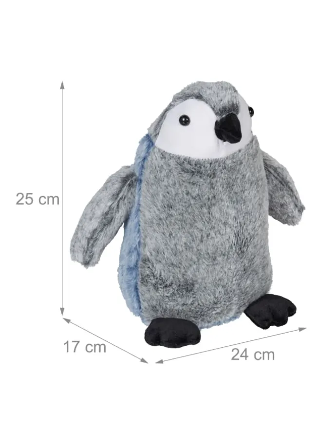 Türstopper "Pinguin" in Grau/ Blau