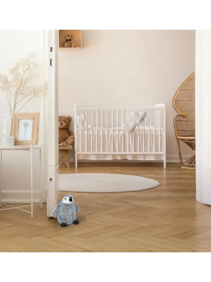 Türstopper "Pinguin" in Grau/ Blau