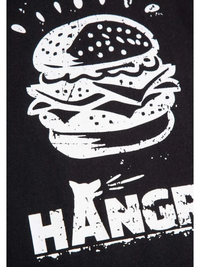 T-shirt aus Baumwolle mit kurzen Ärmeln in schwarz