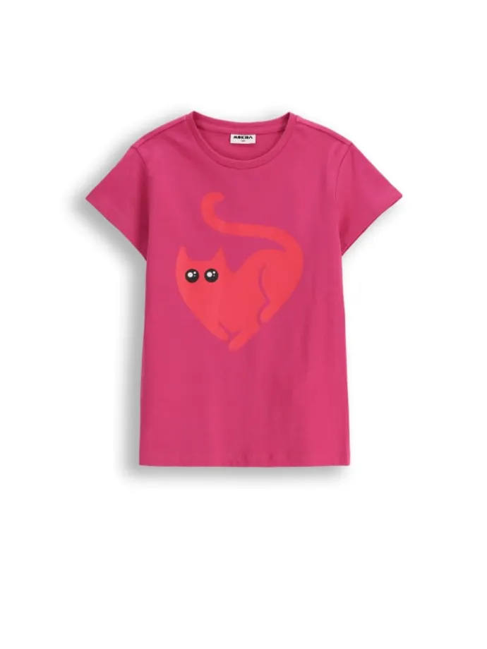 T-shirt aus Baumwolle mit kurzem Ärmel in rosa