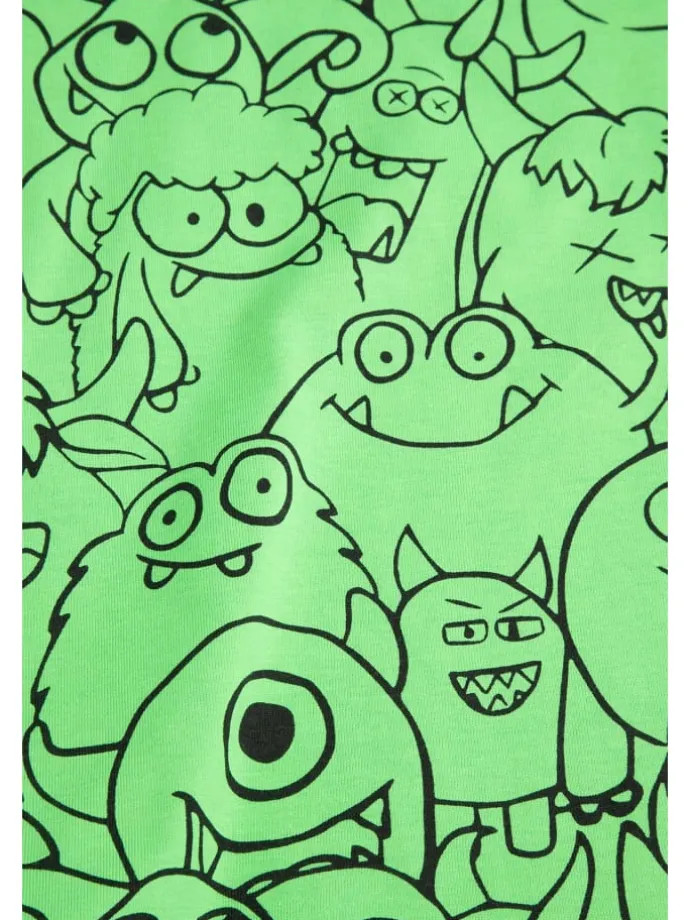 T-Shirt aus Baumwolle mit kurzem Ärmel in grün