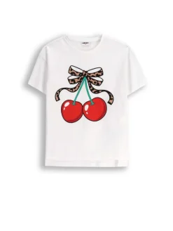 T-shirt aus Baumwolle mit kurzem Ärmel in weiß