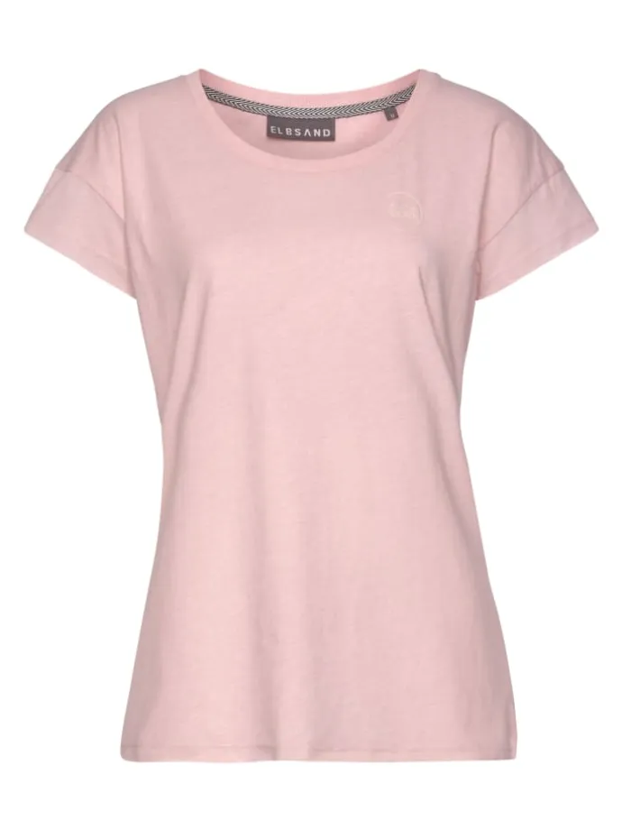 T-Shirt in rosé meliert