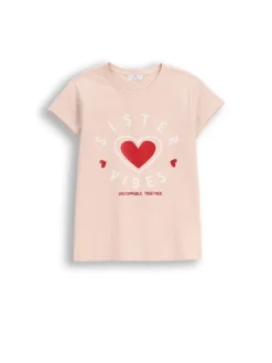 T-Shirt mit kurzem Ärmel in beige