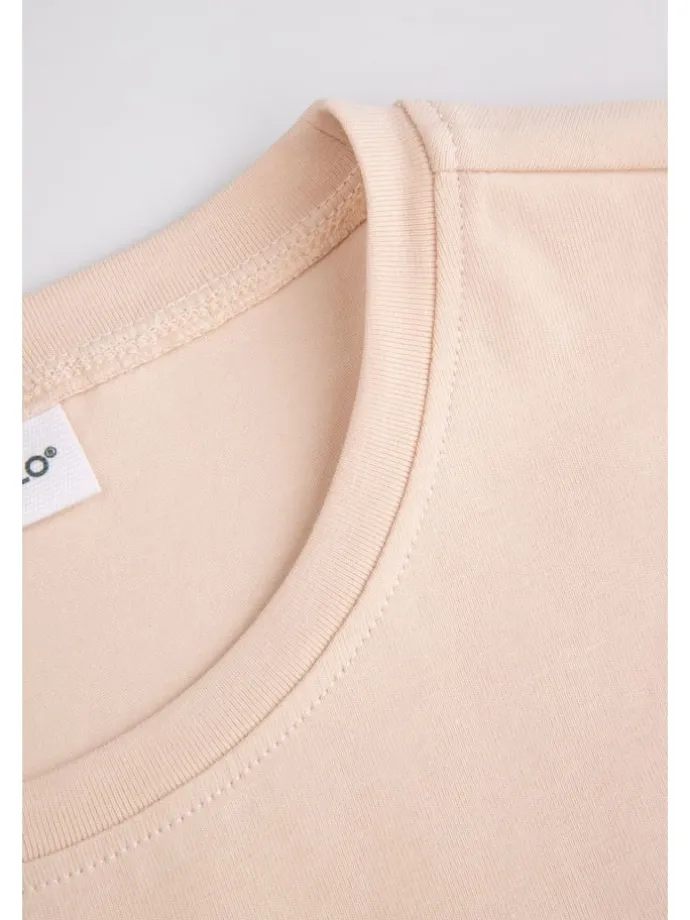 T-Shirt mit kurzem Ärmel in beige