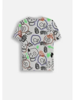 T-Shirt mit kurzen Ärmeln in grau