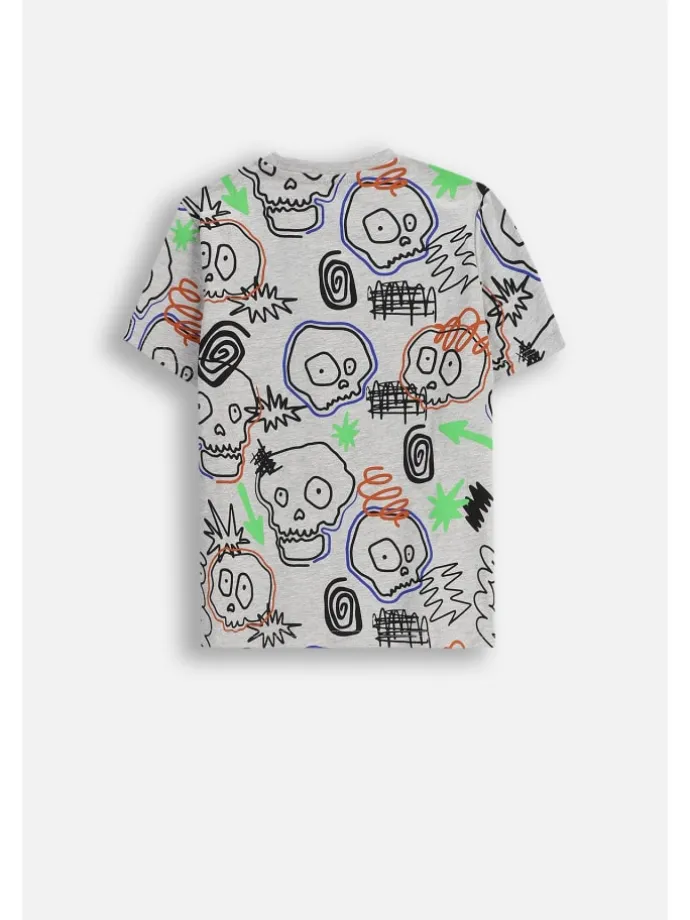 T-Shirt mit kurzen Ärmeln in grau