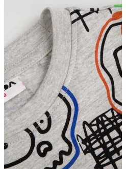 T-Shirt mit kurzen Ärmeln in grau