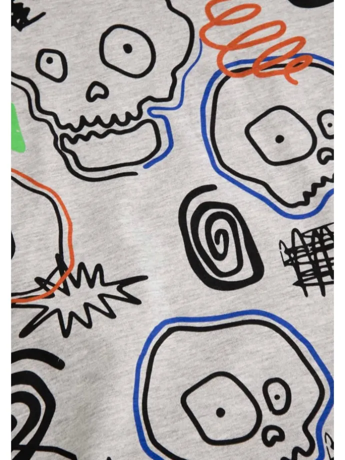T-Shirt mit kurzen Ärmeln in grau