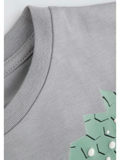 T-Shirt mit kurzen Ärmeln in grau