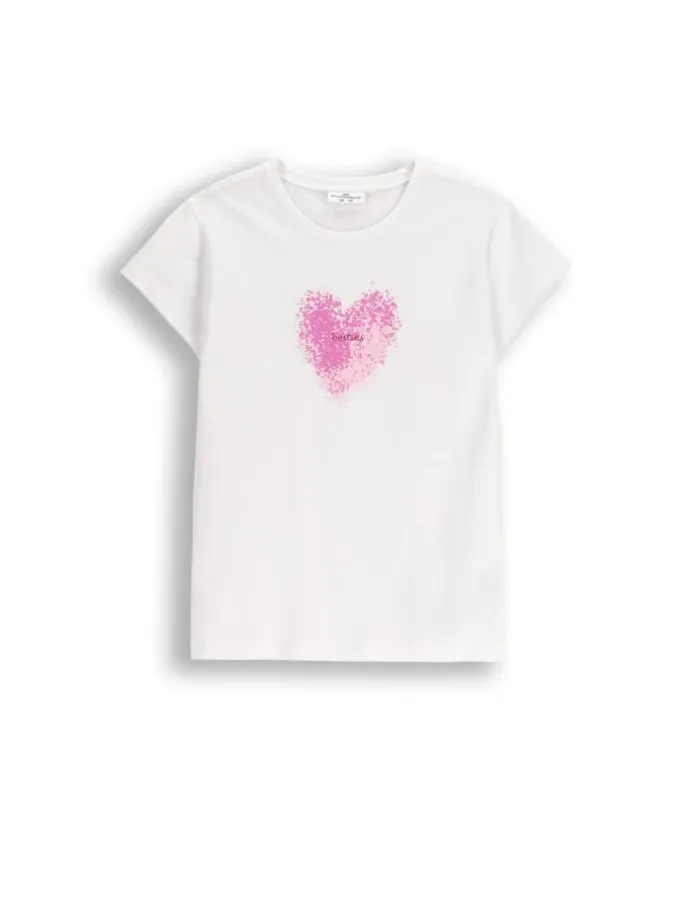 T-shirt mit kurzen Ärmeln in weiß