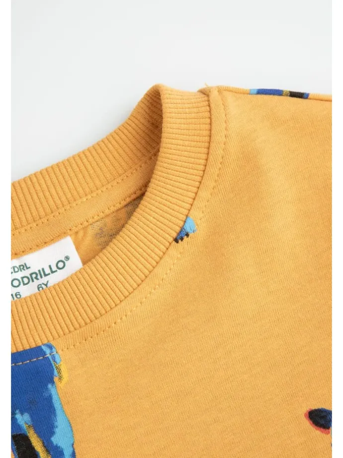 T-Shirt mit langen Ärmeln in honiggelb