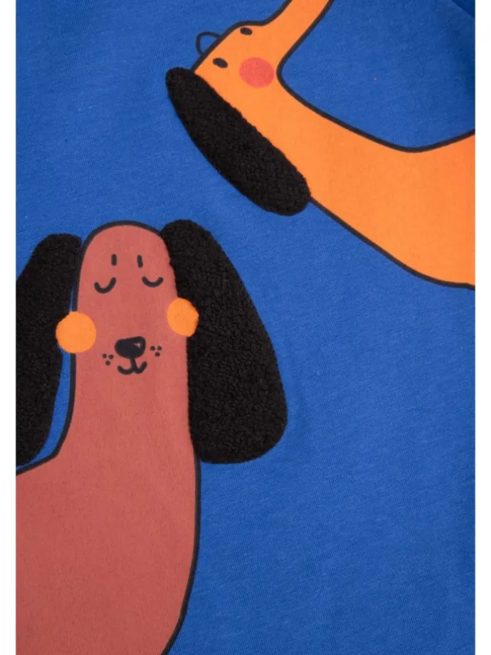 T-Shirt mit langen Ärmeln in kobaltblau