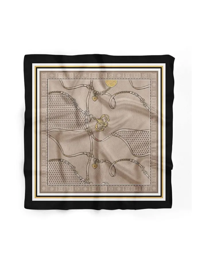 Tuch in Beige/ Gold- (L)55 x (B)55 cm