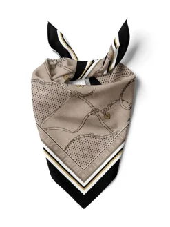 Tuch in Beige/ Gold- (L)55 x (B)55 cm