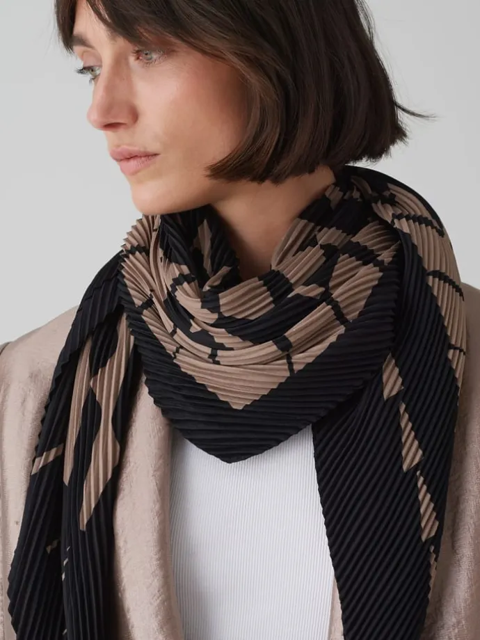 Tuch in Schwarz/ Braun - (L)100 x (B)96 cm