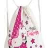 Turnbeutel Einhorn Lieblingseinhorn in Pink - 42x33x1cm
