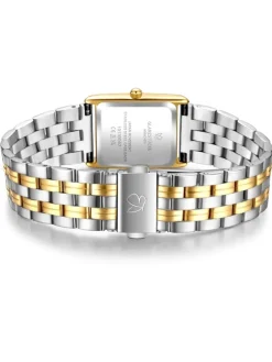 Uhr aus Edelstahl in silber/gelbgold