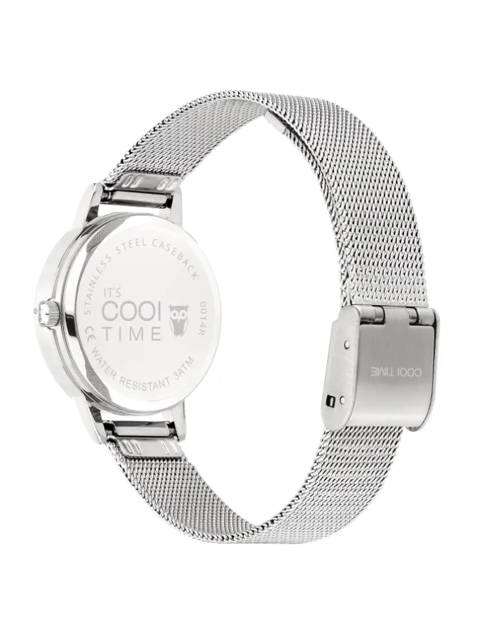 Uhr The Cool Mesh Silver Butterfly in silber